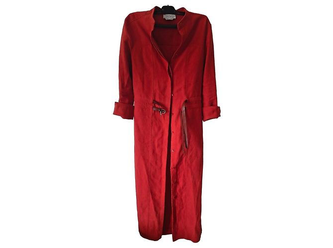 Gabriela Hearst Rotes langes Leinenkleid - Ansicht 2