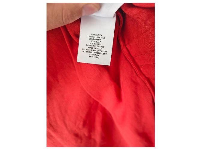 Gabriela Hearst Rotes langes Leinenkleid - Ansicht 5