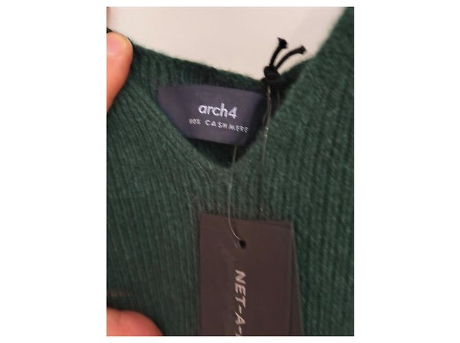 Autre Marque Top de cashmere verde oscuro - vista 3