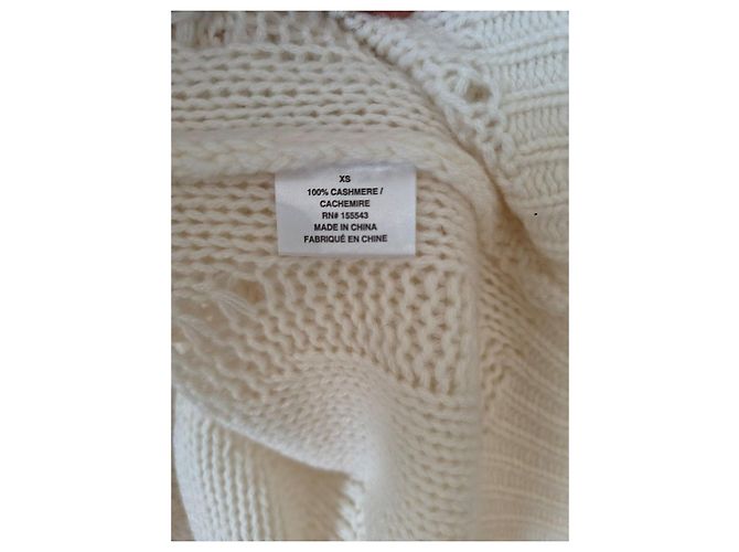 Autre Marque Cashmere-Pullover in Creme mit Zopfmuster Roh - Ansicht 3