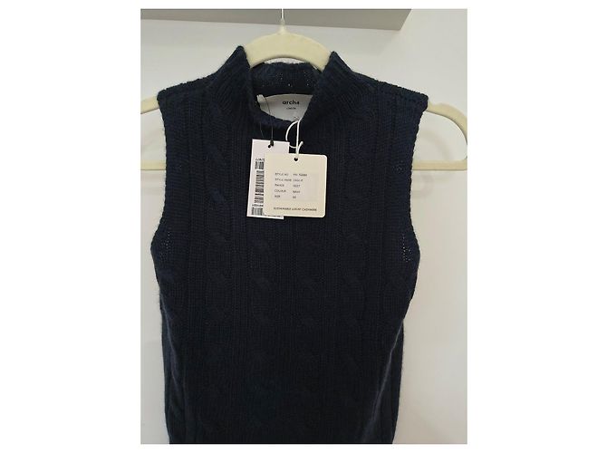 Autre Marque Strickweste in Marineblau Arch4 Dunkelblau - Ansicht 3