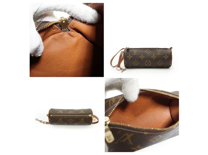 Louis Vuitton Vintage Papillon 30 Monogram Canvas Tasche mit Beutel Braun - Ansicht 4