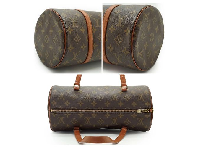 Louis Vuitton Vintage Papillon 30 Monogram Canvas Tasche mit Beutel Braun - Ansicht 7