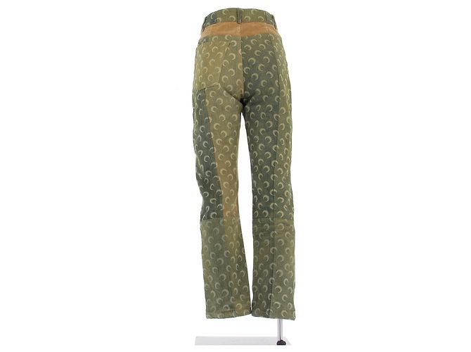 Marine Serre Grüne Hose mit Logo - Ansicht 2