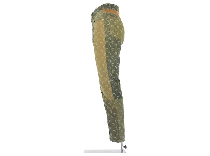 Marine Serre Grüne Hose mit Logo - Ansicht 4