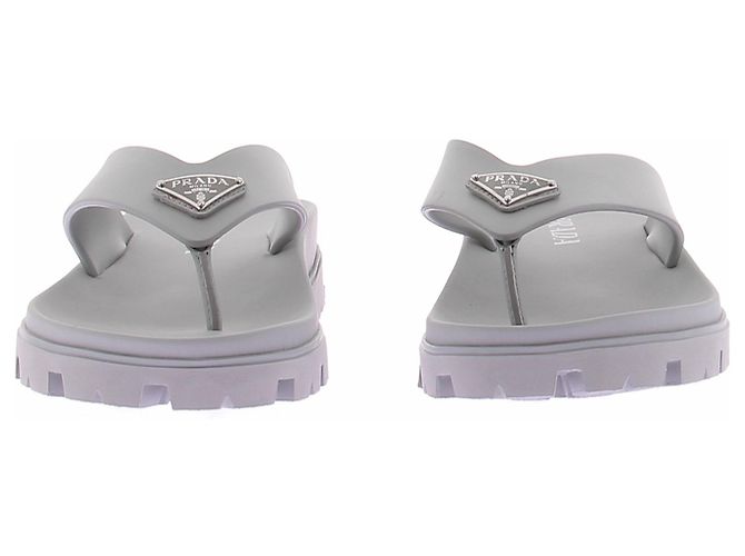 Prada Sandali in gomma grigi Grigio - vista 3