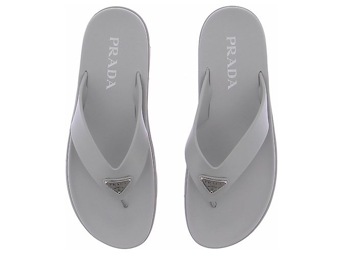 Prada Sandali in gomma grigi Grigio - vista 4