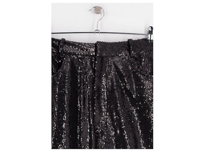 Autre Marque Schwarze Cargo-Hose mit Strass - Ansicht 2