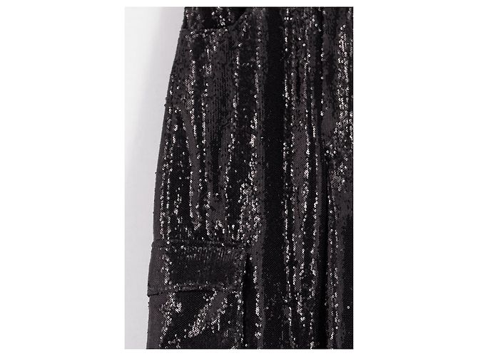 Autre Marque Schwarze Cargo-Hose mit Strass - Ansicht 3