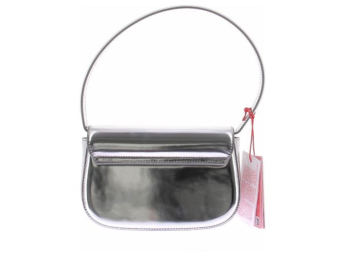 Diesel Borsa a tracolla 1DR argentata Argento - vista 3