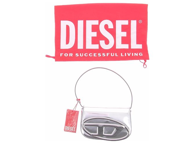 Diesel Borsa a tracolla 1DR argentata Argento - vista 8