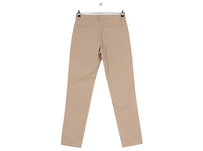 Pantalon droit beige en coton Apc - vue 4