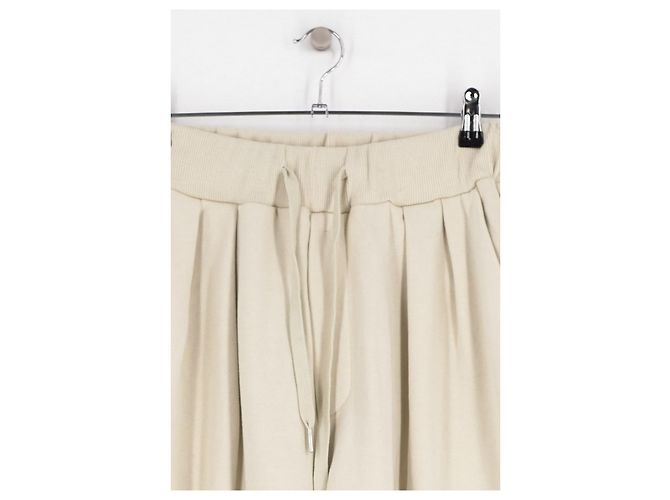 Autre Marque Pantalones de chándal de algodón beige THE FRANKIE SHOP - vista 2