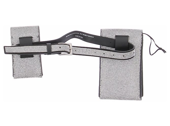 Ermanno Scervino Mini-Gürteltasche mit Strass Silber - Ansicht 2