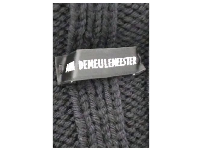 Ann Demeulemeester Maxikleid aus Wolle Schwarz - Ansicht 7