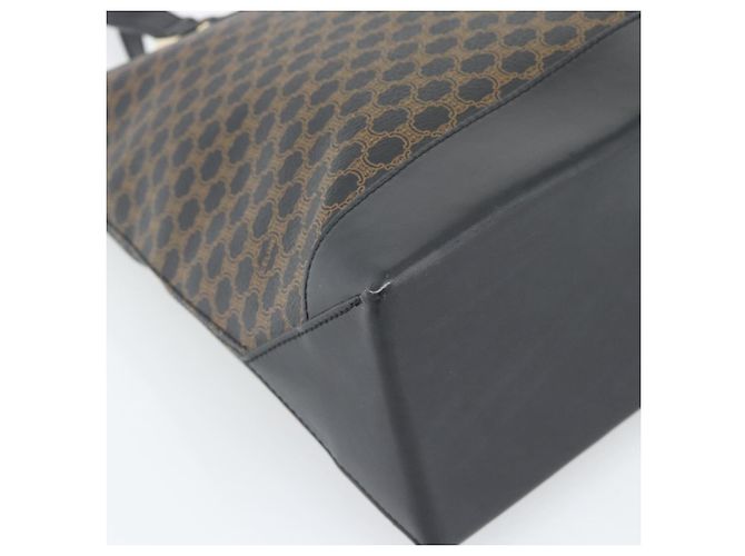 Céline CELINE Macadam Canvas Tote Bag PVC Leather Black Gold - vista 14