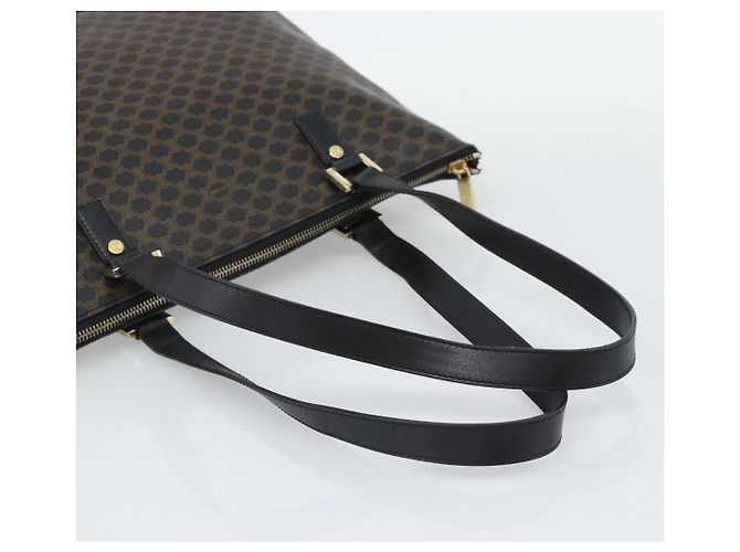 Céline CELINE Macadam Canvas Tote Bag PVC Leather Black Gold - vista 7