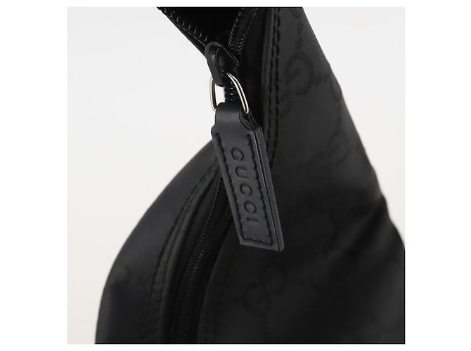 GUCCI GG Canvas Shoulder Bag Nylon Black Silver 012 0384 8 - vista 10