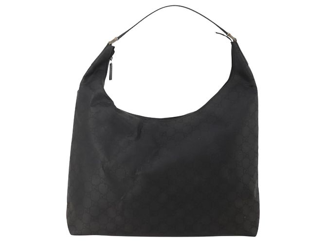 GUCCI GG Canvas Shoulder Bag Nylon Black Silver 012 0384 8 - vista 13