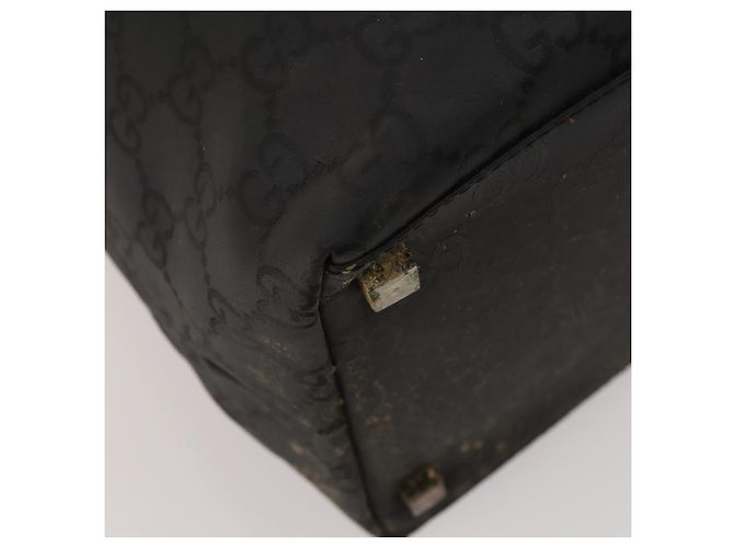 GUCCI GG Canvas Shoulder Bag Nylon Black Silver 012 0384 8 - vista 16
