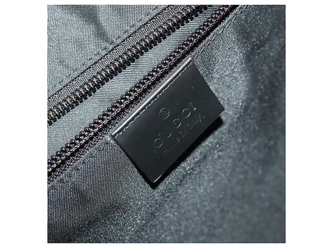 GUCCI GG Canvas Shoulder Bag Nylon Black Silver 012 0384 8 - vista 19