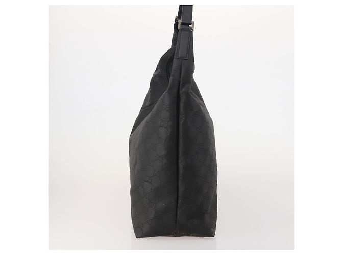 GUCCI GG Canvas Shoulder Bag Nylon Black Silver 012 0384 8 - vista 3