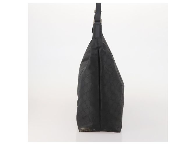 GUCCI GG Canvas Shoulder Bag Nylon Black Silver 012 0384 8 - vista 4