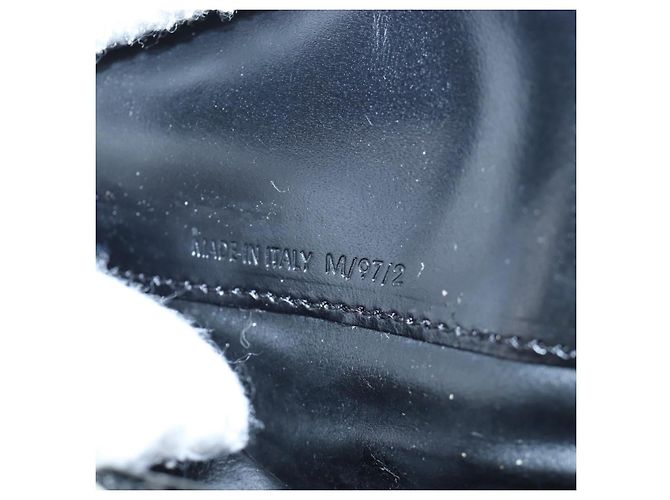 Céline CELINE Macadam Canvas Kiss Lock Long Wallet PVC Leather Black - vista 11