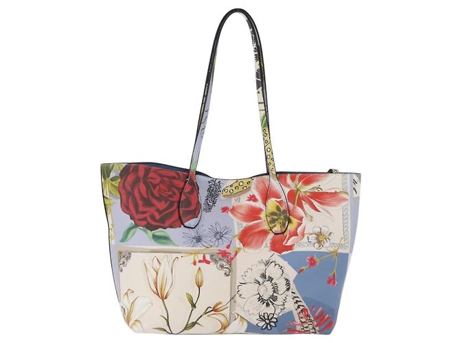 Salvatore Ferragamo Tote Bag Leather Light Blue Multicolor - vista 2