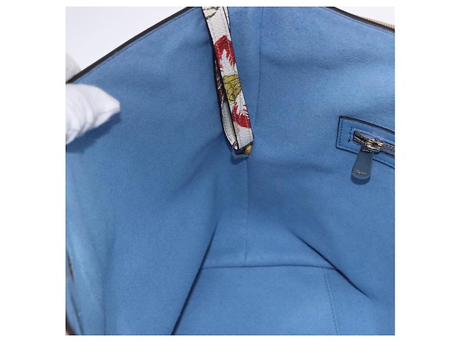 Salvatore Ferragamo Tote Bag Leather Light Blue Multicolor - vista 20