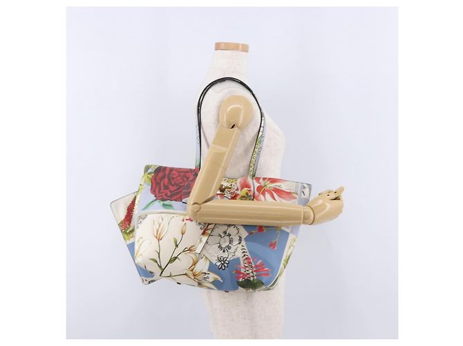Salvatore Ferragamo Tote Bag Leather Light Blue Multicolor - vista 26