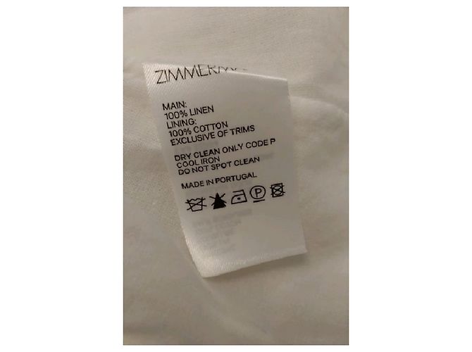Zimmermann Leinenkleid Weiß - Ansicht 8