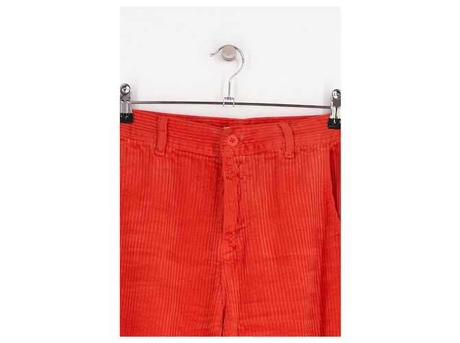 Pantalones de algodón rojos Manoush Roja - vista 2