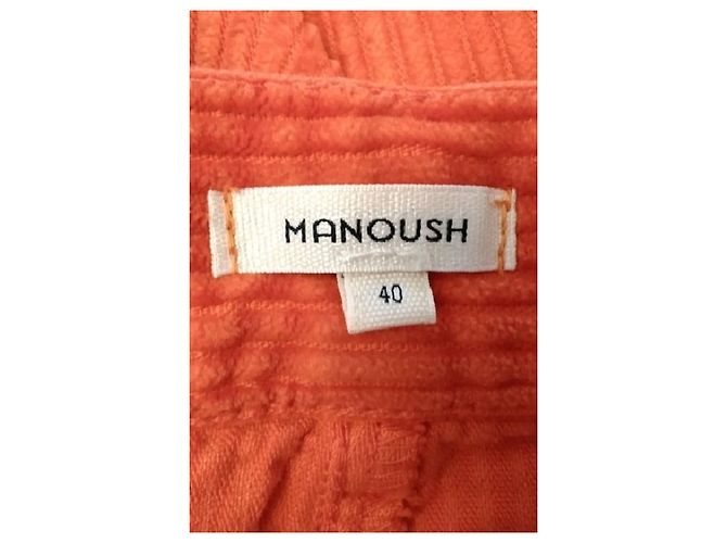 Pantalones de algodón rojos Manoush Roja - vista 5