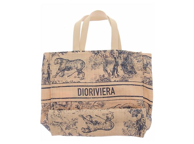 Christian Dior Borsa tote blu Dioriviera Beige - vista 2