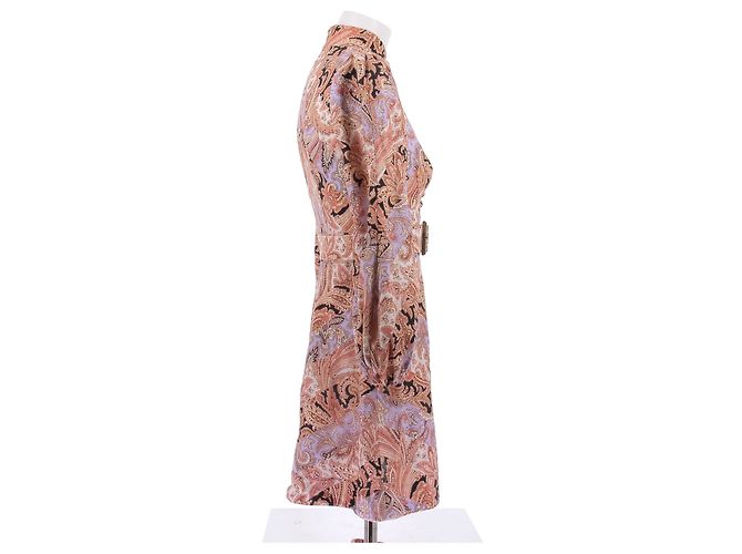 Zimmermann Vestido Botanica Chevron Rosa - vista 3