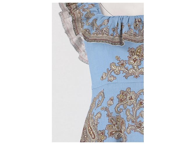 Zimmermann Leinenkleid Blau - Ansicht 3