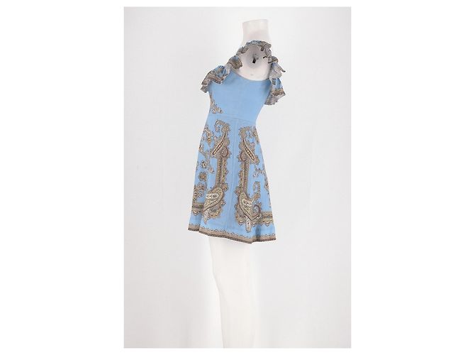 Zimmermann Leinenkleid Blau - Ansicht 5