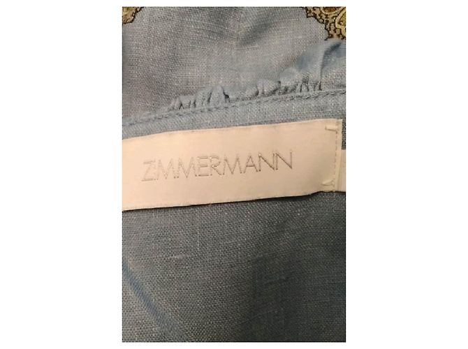 Zimmermann Leinenkleid Blau - Ansicht 7