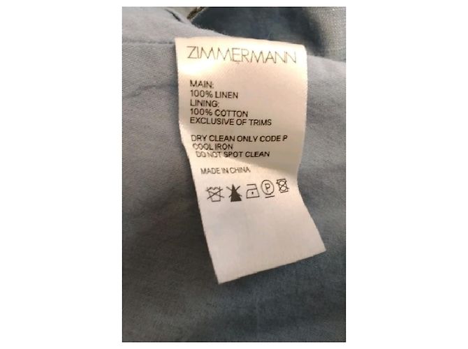 Zimmermann Leinenkleid Blau - Ansicht 8