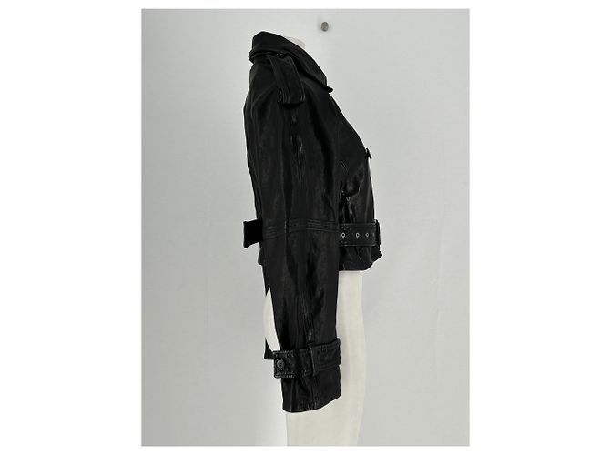 Autre Marque H&M STUDIO Lederjacke Schwarz - Ansicht 4