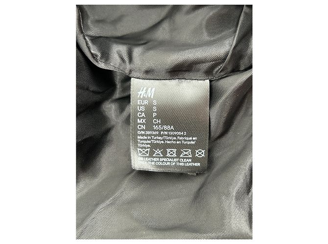 Autre Marque H&M STUDIO Lederjacke Schwarz - Ansicht 5