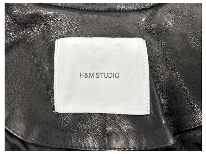 Autre Marque H&M STUDIO Lederjacke Schwarz - Ansicht 6