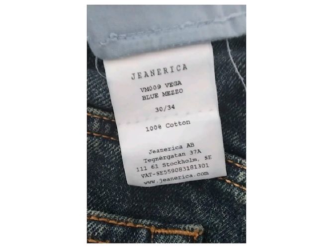 Autre Marque Vaqueros de algodón azules JEANERICA Talla 34 - vista 6