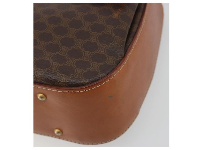 Céline CELINE Macadam Hand Bag PVC Leather 2way Brown Gold Tone - vista 16