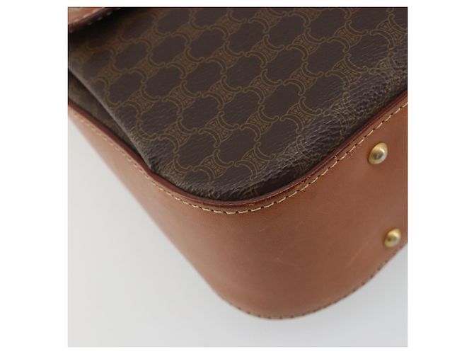 Céline CELINE Macadam Hand Bag PVC Leather 2way Brown Gold Tone - vista 17