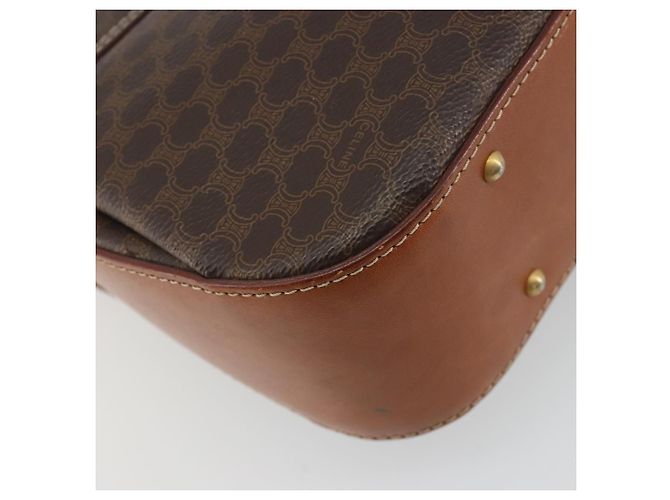 Céline CELINE Macadam Hand Bag PVC Leather 2way Brown Gold Tone - vista 19