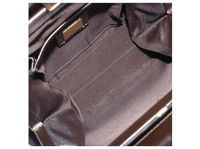 FENDI Hand Bag Leather Brown Gold Tone - vista 11