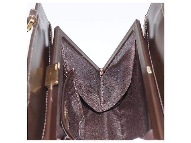 FENDI Hand Bag Leather Brown Gold Tone - vista 18