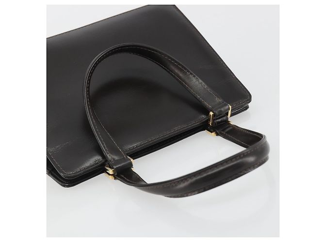 FENDI Hand Bag Leather Brown Gold Tone - vista 6